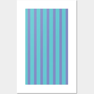 Ace | Blue and Purple Stripes Pattern Posters and Art